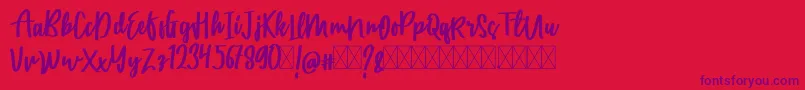 CatarinaFree Font – Purple Fonts on Red Background