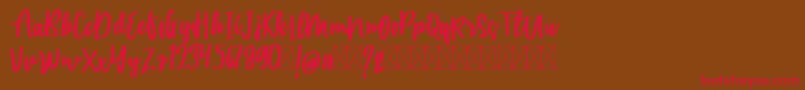 CatarinaFree Font – Red Fonts on Brown Background