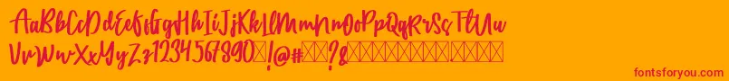 CatarinaFree Font – Red Fonts on Orange Background