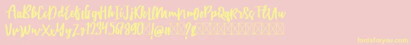 More about CatarinaFree Font CatarinaFree Font – Yellow Fonts on Pink Background