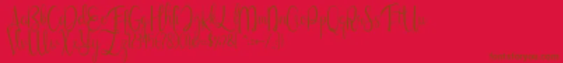 Cathallina Font – Brown Fonts on Red Background