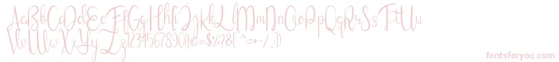 Cathallina Font – Pink Fonts on White Background