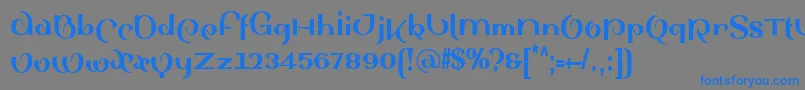 SinahsansLtBlackcondensed Font – Blue Fonts on Gray Background