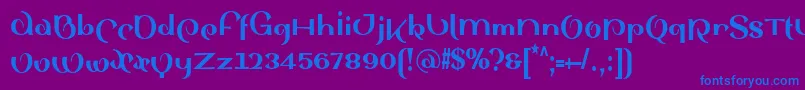 SinahsansLtBlackcondensed Font – Blue Fonts on Purple Background