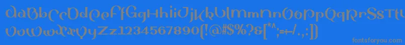 SinahsansLtBlackcondensed Font – Gray Fonts on Blue Background