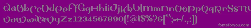 SinahsansLtBlackcondensed Font – Gray Fonts on Purple Background