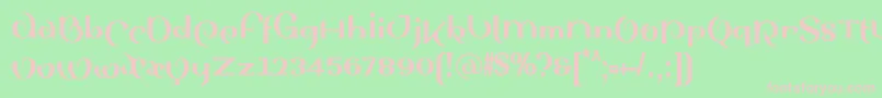 SinahsansLtBlackcondensed Font – Pink Fonts on Green Background