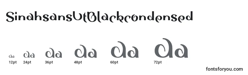 Размеры шрифта SinahsansLtBlackcondensed