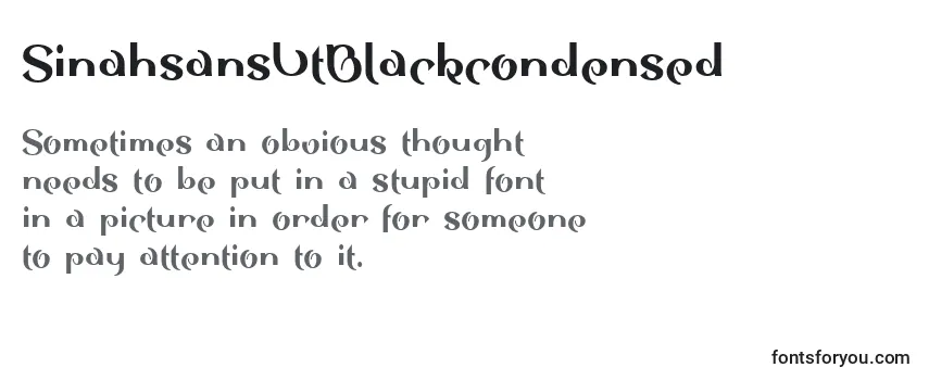 Review of the SinahsansLtBlackcondensed Font