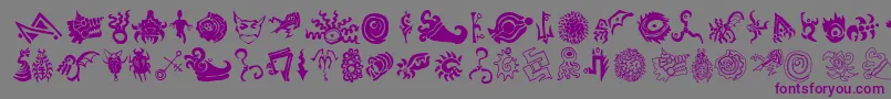 CATHE    Font – Purple Fonts on Gray Background