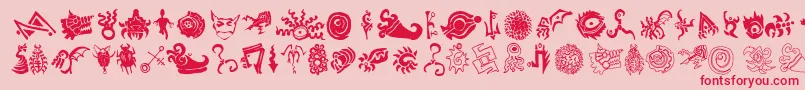 CATHE    Font – Red Fonts on Pink Background