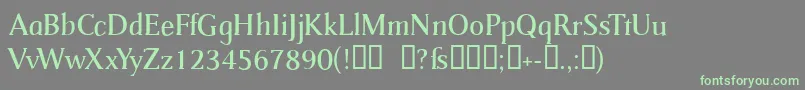 Catherine Font – Green Fonts on Gray Background