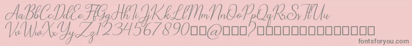 Cathylan Font – Gray Fonts on Pink Background