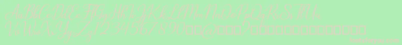 Cathylan Font – Pink Fonts on Green Background
