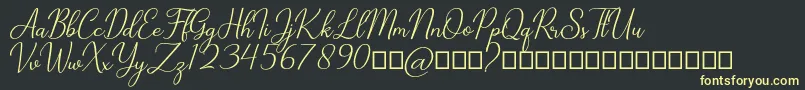 Cathylan Font – Yellow Fonts on Black Background
