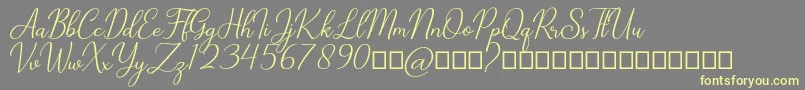 Cathylan Font – Yellow Fonts on Gray Background