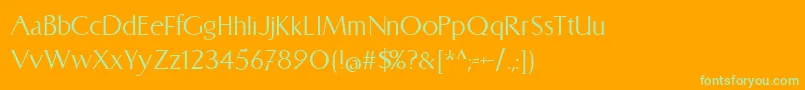 CATLinz 1 8 Font – Green Fonts on Orange Background