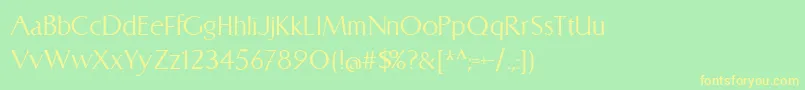 CATLinz 1 8 Font – Yellow Fonts on Green Background