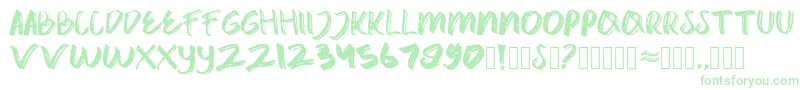 catrock Font – Green Fonts on White Background