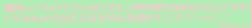catrock Font – Pink Fonts on Green Background