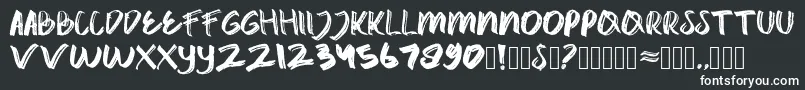 Шрифт catrock – белые шрифты на чёрном фоне