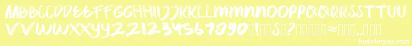 catrock Font – White Fonts on Yellow Background