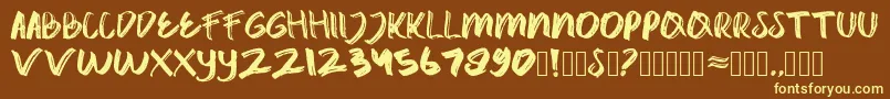 catrock Font – Yellow Fonts on Brown Background