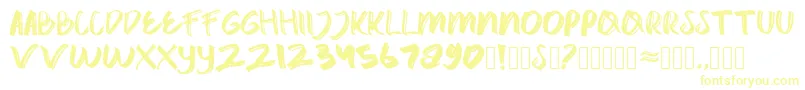 catrock Font – Yellow Fonts on White Background