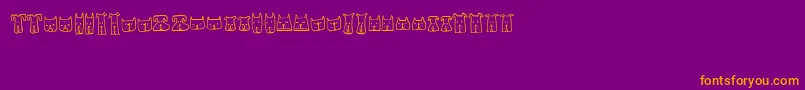 CatsandDogs Font – Orange Fonts on Purple Background