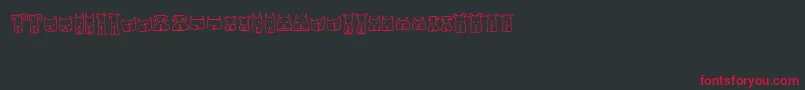 CatsandDogs Font – Red Fonts on Black Background