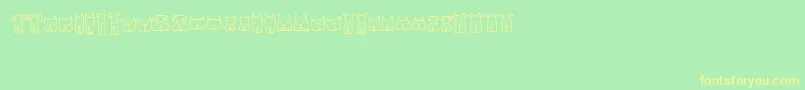 CatsandDogs Font – Yellow Fonts on Green Background