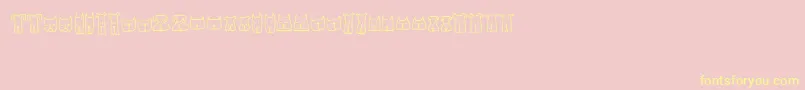 CatsandDogs Font – Yellow Fonts on Pink Background