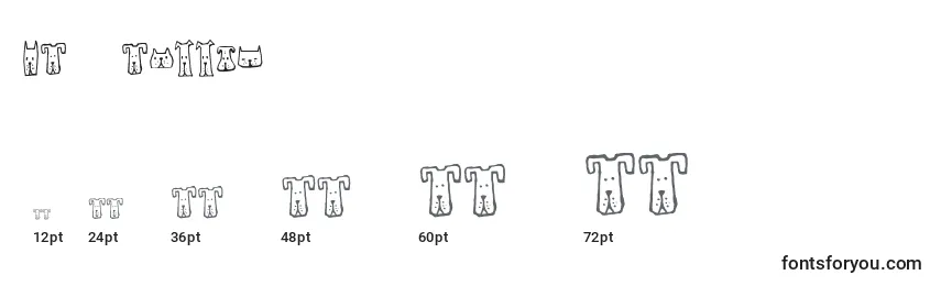 Размеры шрифта CatsandDogs
