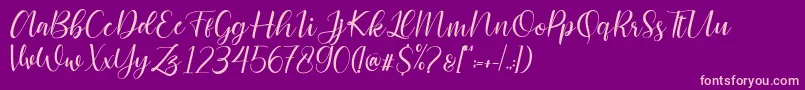 Cattalina Font – Pink Fonts on Purple Background