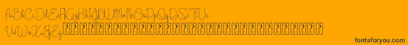 Cattalleya Demo Font – Black Fonts on Orange Background