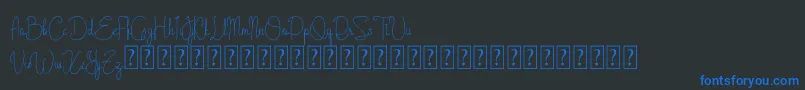 Cattalleya Demo Font – Blue Fonts on Black Background