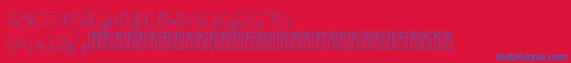 Cattalleya Demo Font – Blue Fonts on Red Background