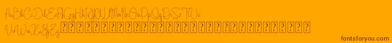 Cattalleya Demo-fontti – ruskeat fontit oranssilla taustalla