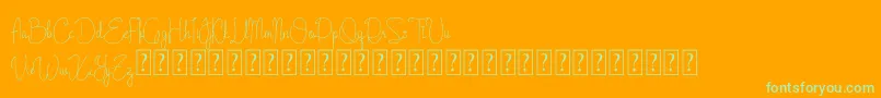 Cattalleya Demo Font – Green Fonts on Orange Background