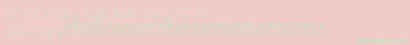 Cattalleya Demo Font – Green Fonts on Pink Background