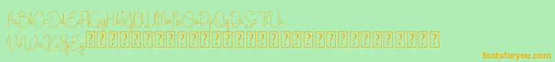 Cattalleya Demo Font – Orange Fonts on Green Background