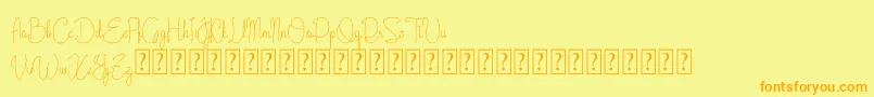 Cattalleya Demo Font – Orange Fonts on Yellow Background