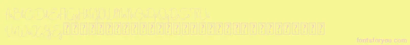 Cattalleya Demo Font – Pink Fonts on Yellow Background