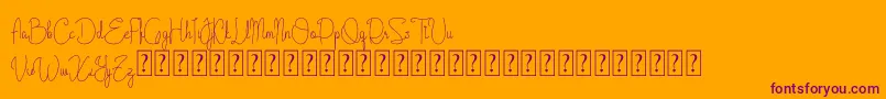 Cattalleya Demo Font – Purple Fonts on Orange Background