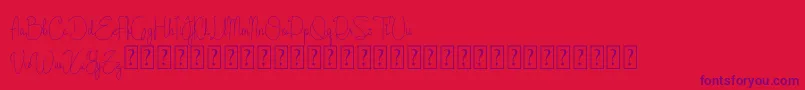 フォントCattalleya Demo – 赤い背景に紫のフォント