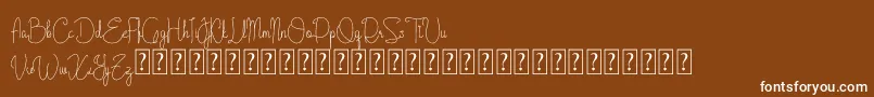 Cattalleya Demo Font – White Fonts on Brown Background
