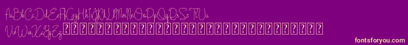 Cattalleya Demo Font – Yellow Fonts on Purple Background