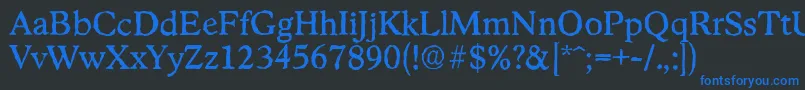StratfordantiqueRegular Font – Blue Fonts on Black Background