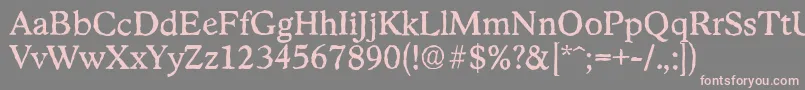 StratfordantiqueRegular Font – Pink Fonts on Gray Background