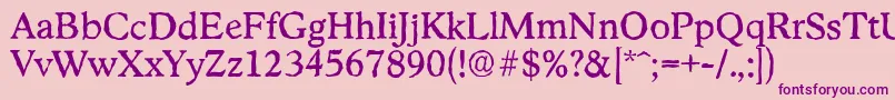 StratfordantiqueRegular Font – Purple Fonts on Pink Background